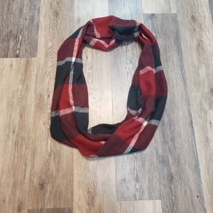 Plaid infinity scarf